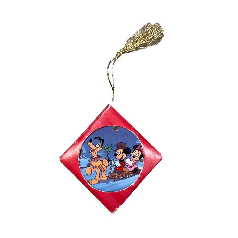 Disney Ornament To Remember Mickey's Once Upon A Christmas Porcelain Round NEW